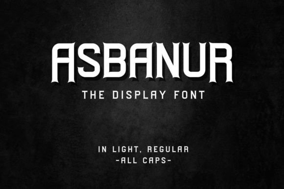 Asbanur: A Refined All-Caps Display Font for Confident Branding