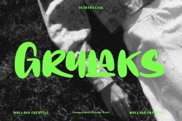 Grulaks: A Bold Handwritten Display Font for Editorial Projects