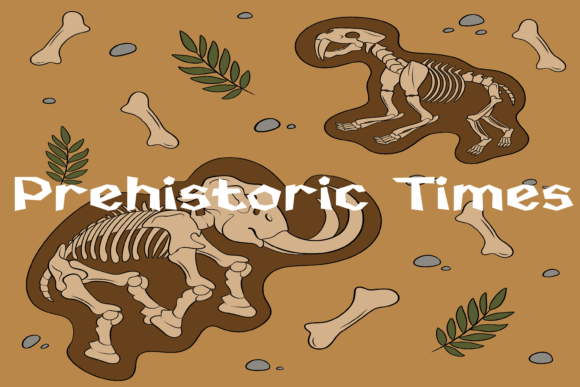 Prehistoric Times Font: Playful Charm for Craft Projects