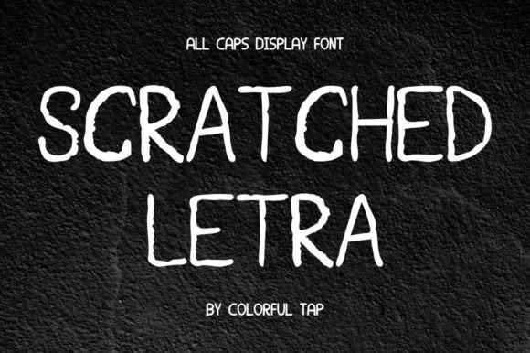 Scratched Letra: The Cracked Display Font for Bold Marketing